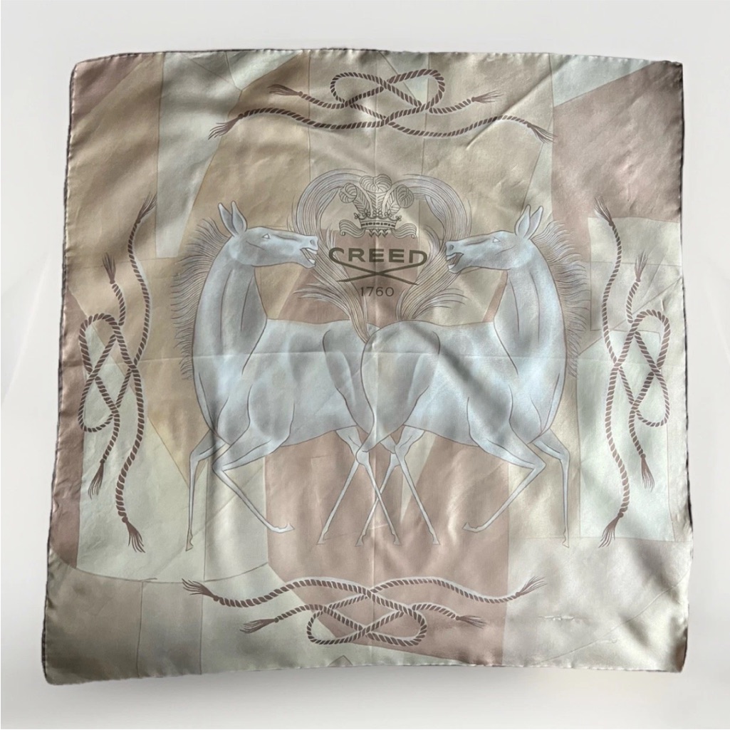 Nwot Creed 100 Silk Equestrian Handkerchief Scarf Vip Gift 20 By 20 Inches